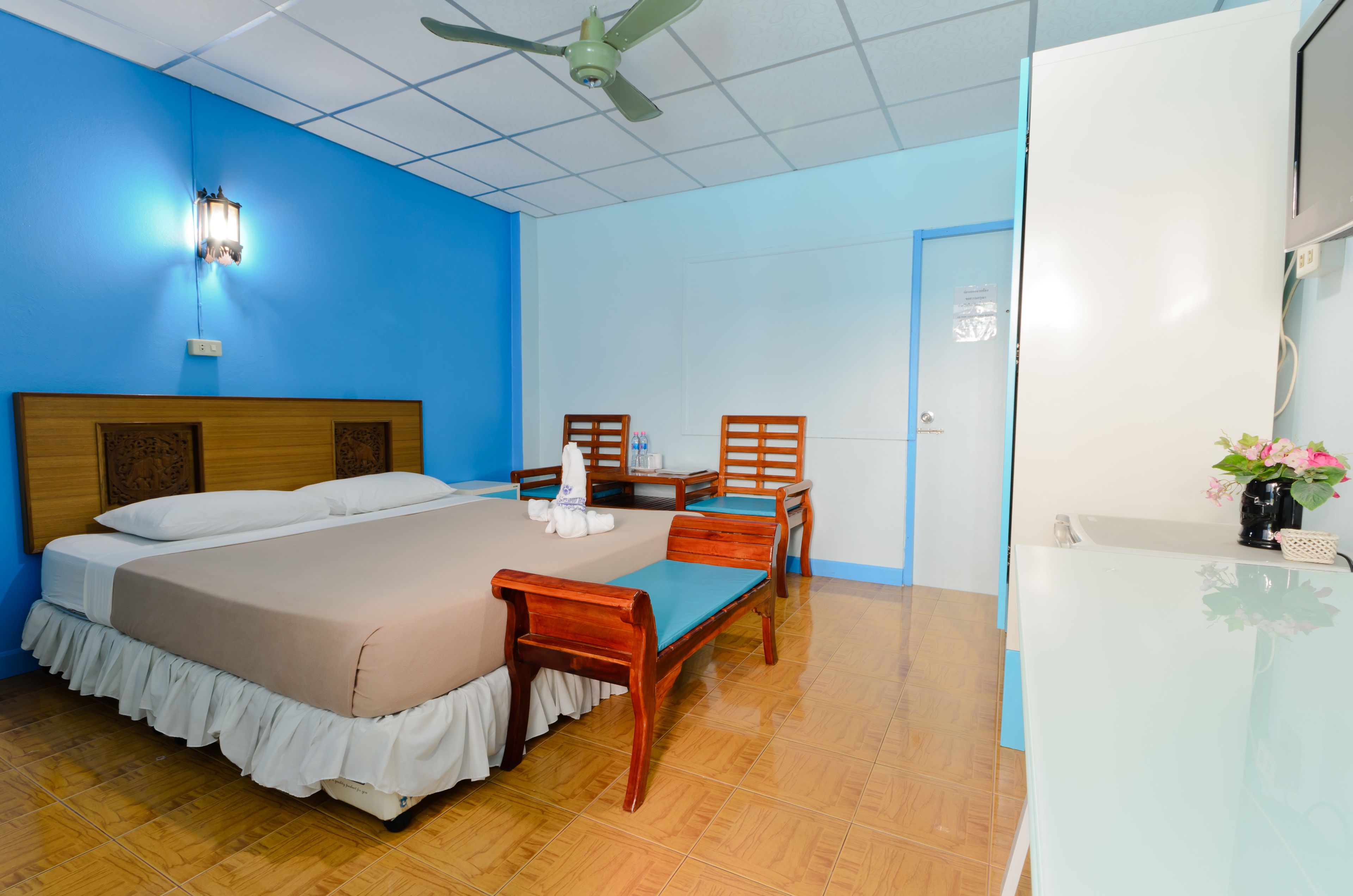 superior room with aircon | blackout curtains, free wifi, bed sheets