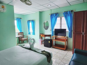Standard Room with Aircon | Blackout drapes, free WiFi, bed sheets