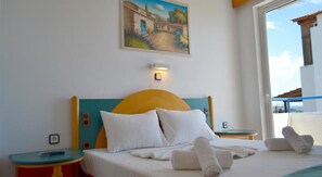 Family Room, Sea View | Blackout drapes, iron/ironing board, free cribs/infant beds, free WiFi - Summer Breeze (Rhodes)