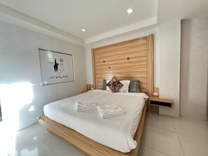 1 quarto, roupas de cama premium, frigobar, cofres nos quartos