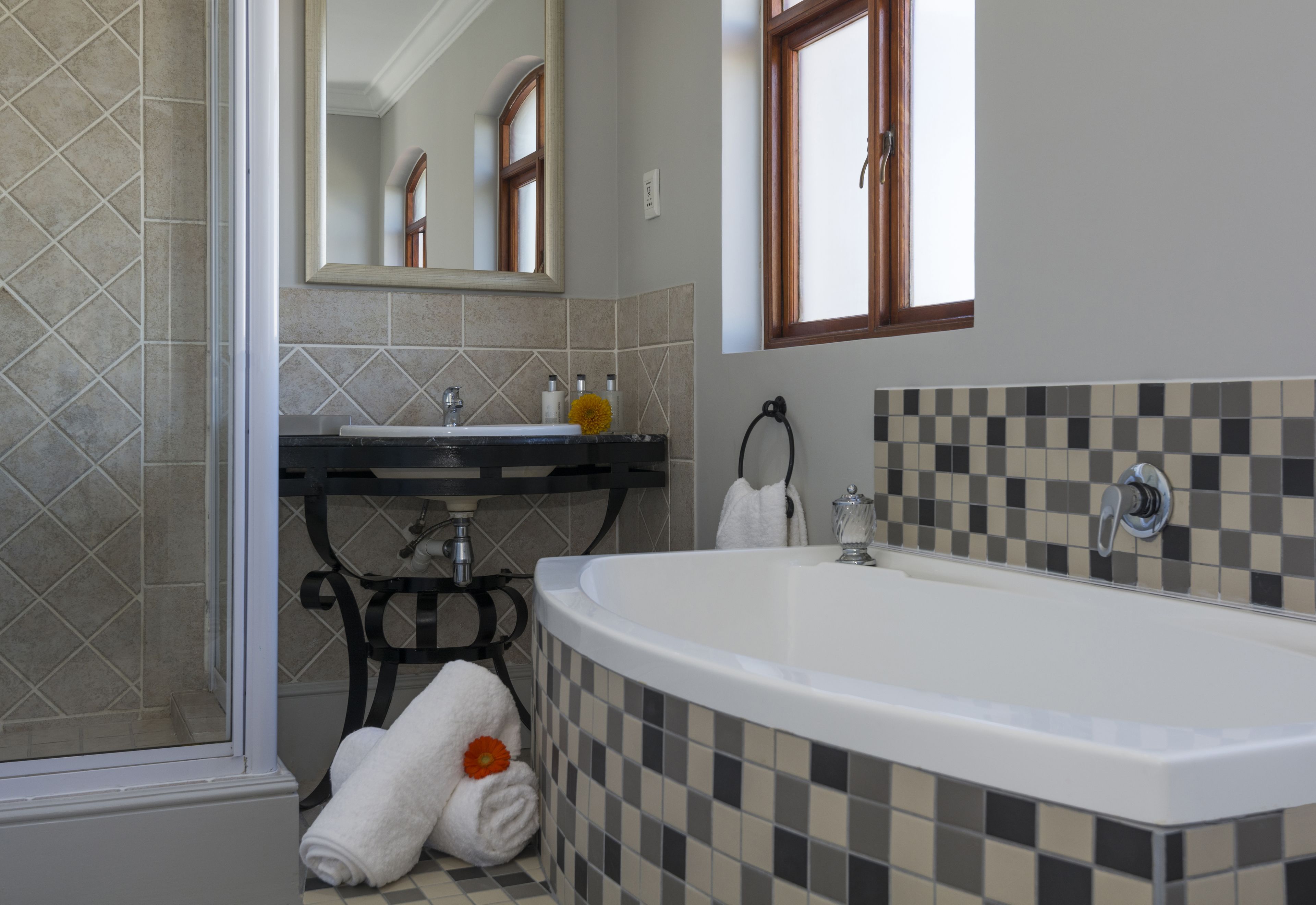 superior suite | bathroom | free toiletries, hair dryer, slippers, towels