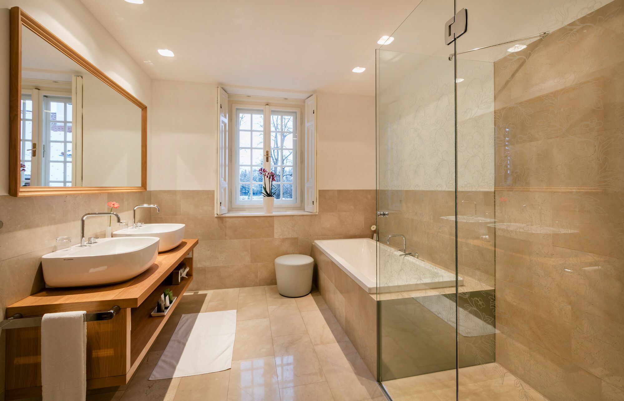superior suite, 1 king bed | bathroom | hair dryer, bathrobes, slippers, towels