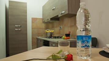 Appartamento Standard, 1 camera da letto | Angolo cottura privato | Frigorifero con congelatore, microonde (su richiesta), piano cottura