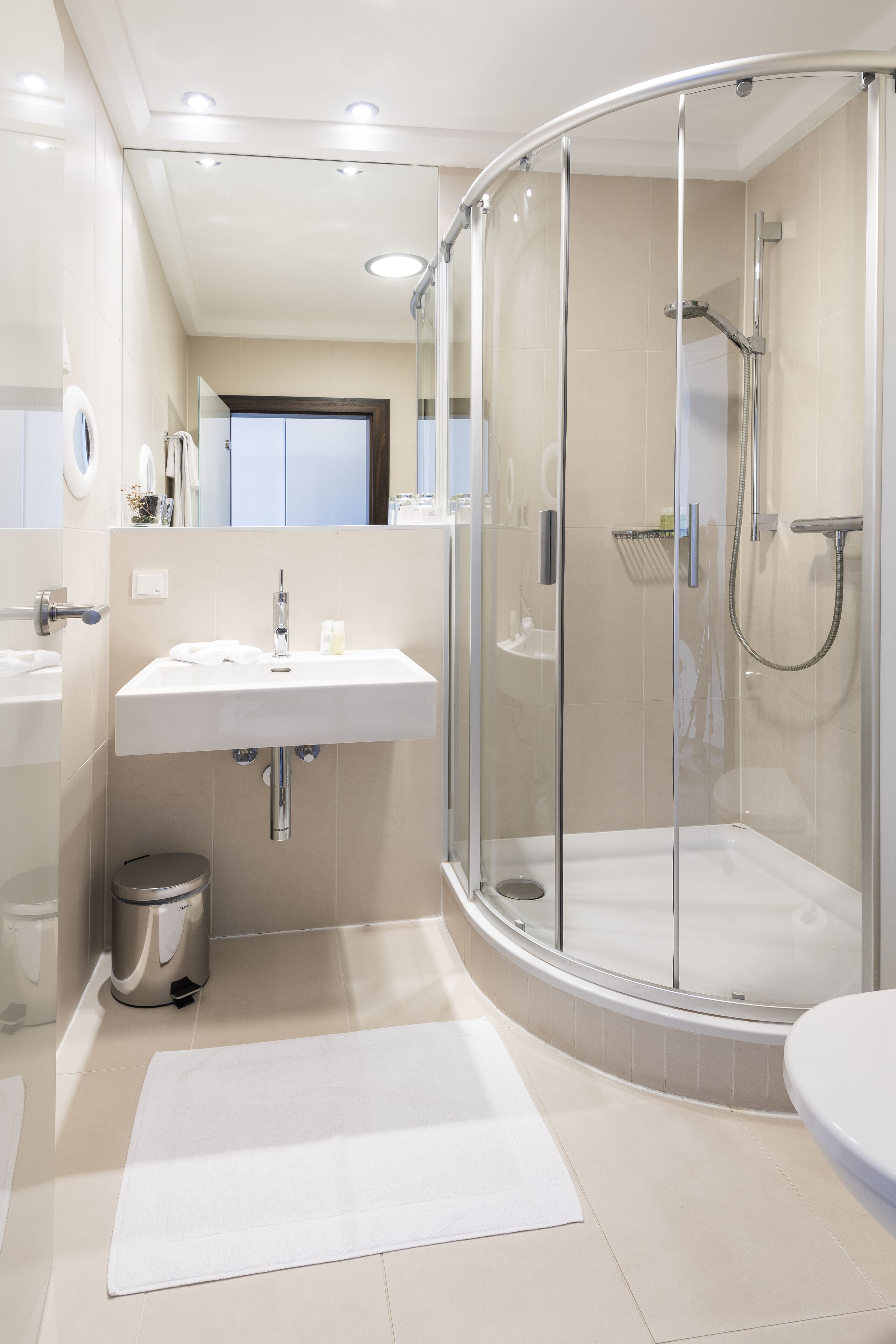 shower, hair dryer, slippers