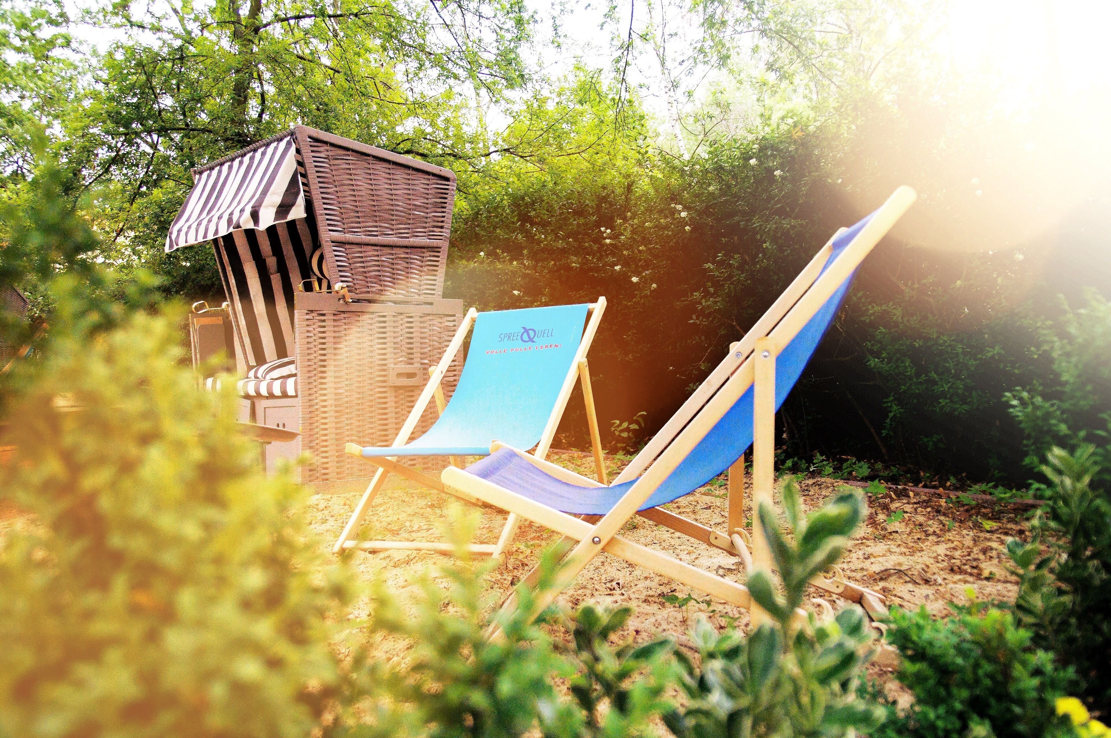 private beach, sun-loungers