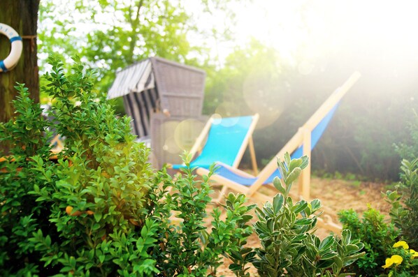 Private beach, sun loungers