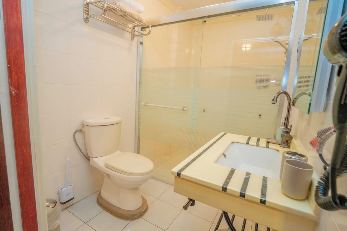 comfort room (king) | bathroom | free toiletries, hair dryer, bathrobes, towels