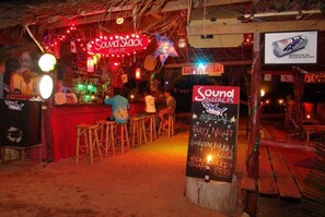 Beach views, serves happy hour
