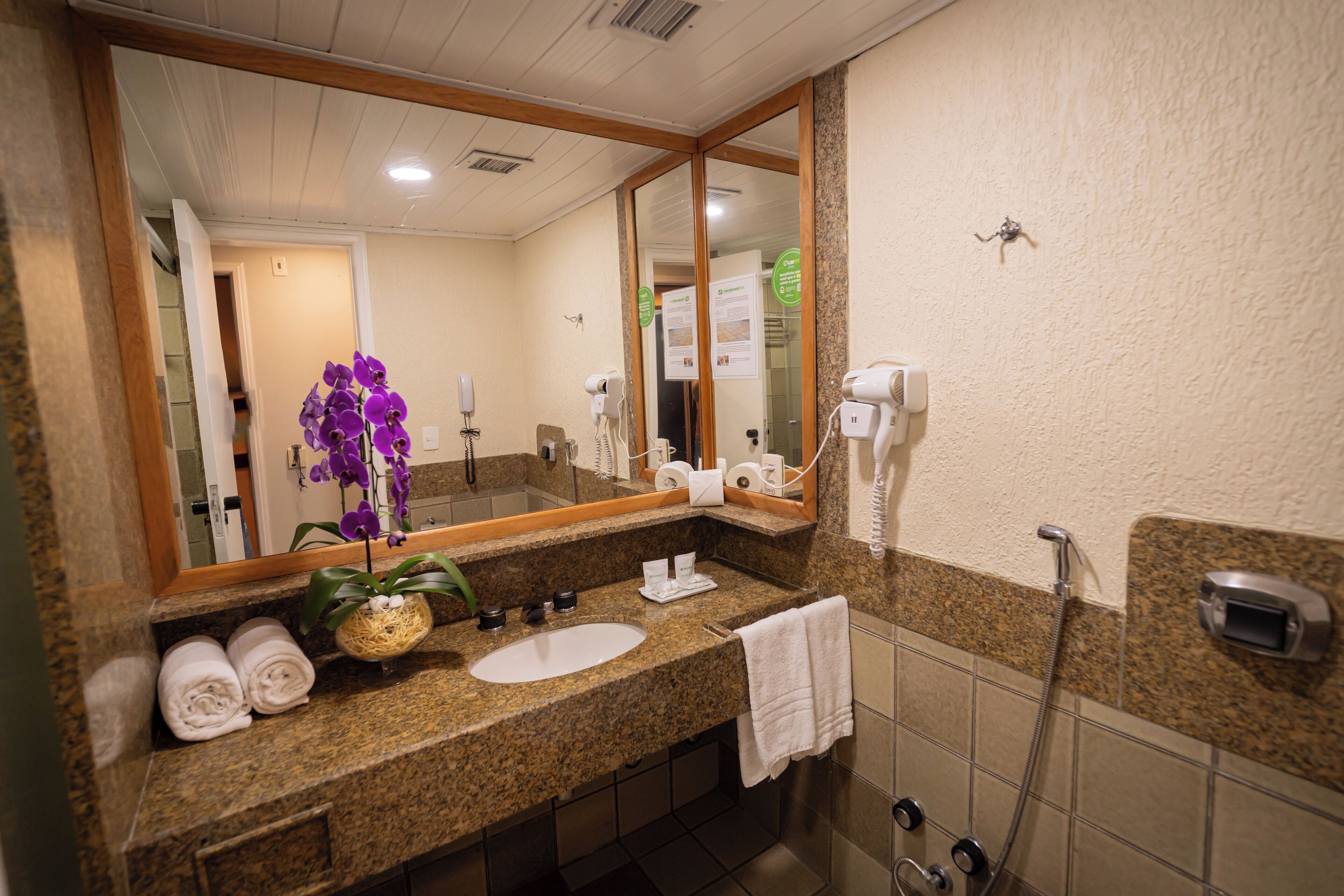 deluxe double room, lanai | bathroom | shower, rainfall showerhead, hair dryer