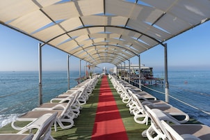 Playa privada, toallas de playa