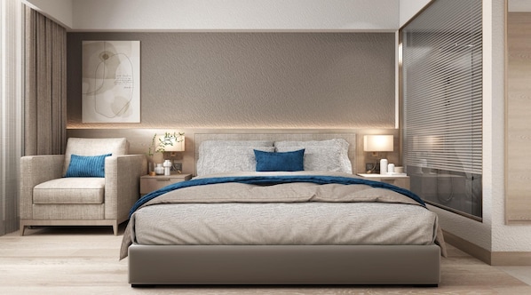 Premium bedding, minibar, soundproofing, WiFi