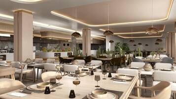 2 restaurants, serveren ontbijt, lunch, diner, Italiaanse gerechten