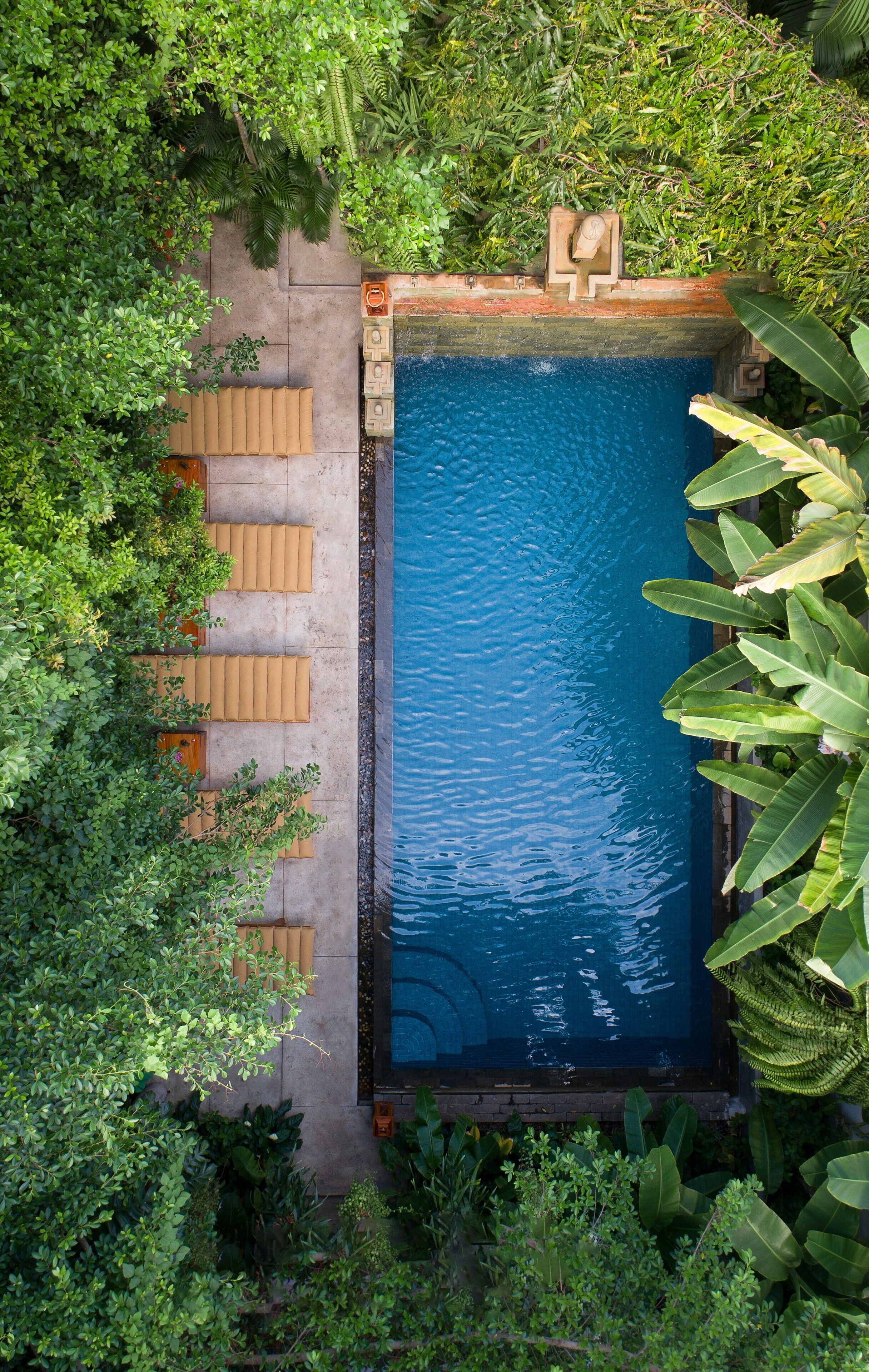 indoor pool, outdoor pool, pool loungers