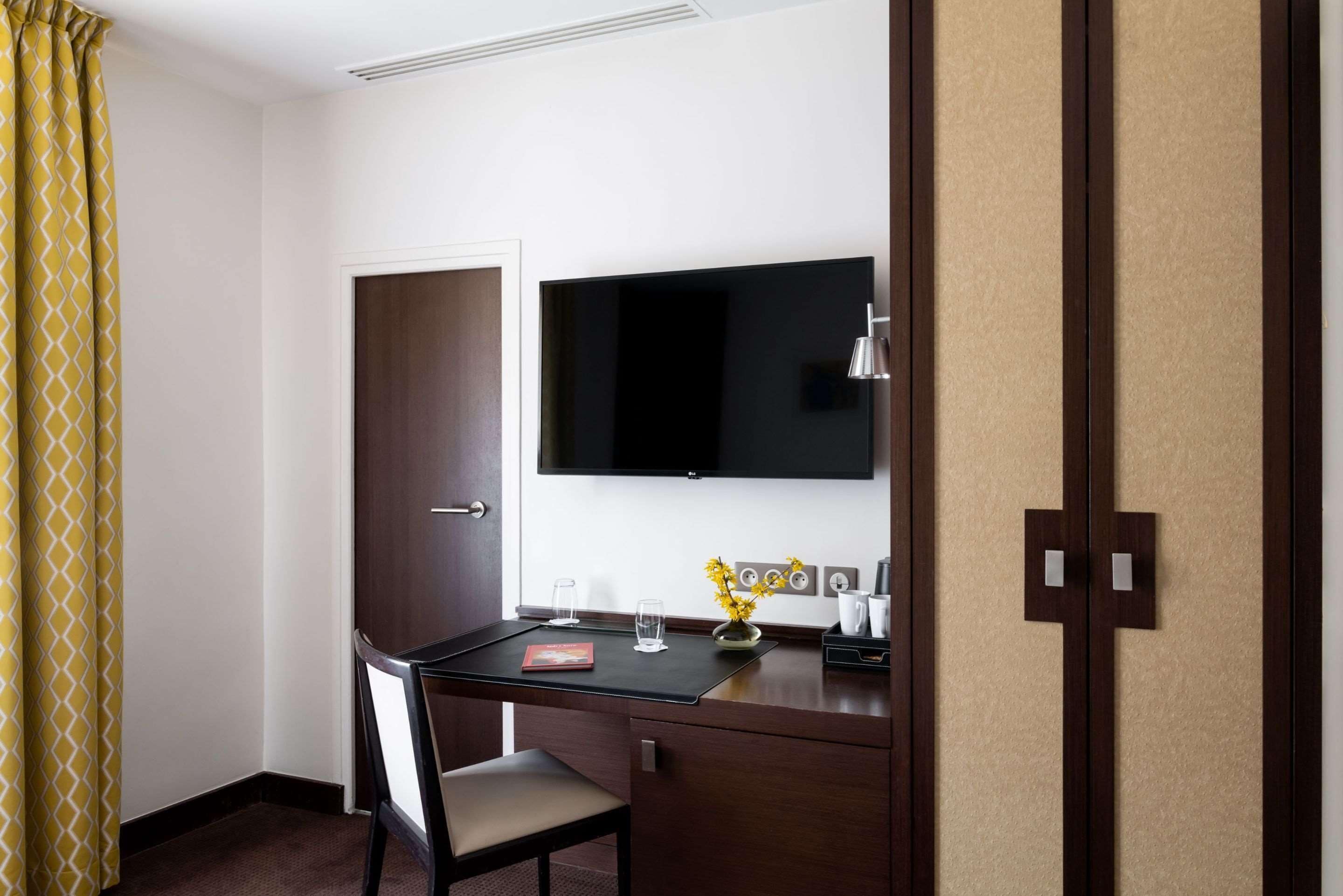 free minibar items, in-room safe, desk, soundproofing