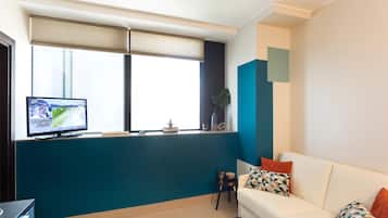 1 habitación, cubrecamas y caja de seguridad en la habitación