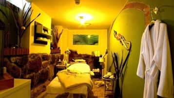 Body treatments, hot stone massages, body wraps, body scrubs, facials