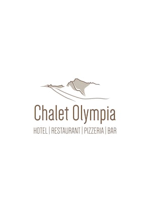 A logo with the text "Chalet Olympia" and mentions it is a hotel, restaurant, pizzeria, and bar. - Hotel Chalet Olympia (Monguelfo)