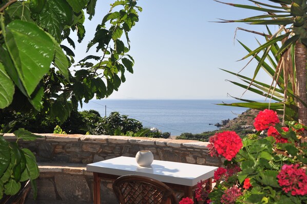 Uitzicht op strand/zee