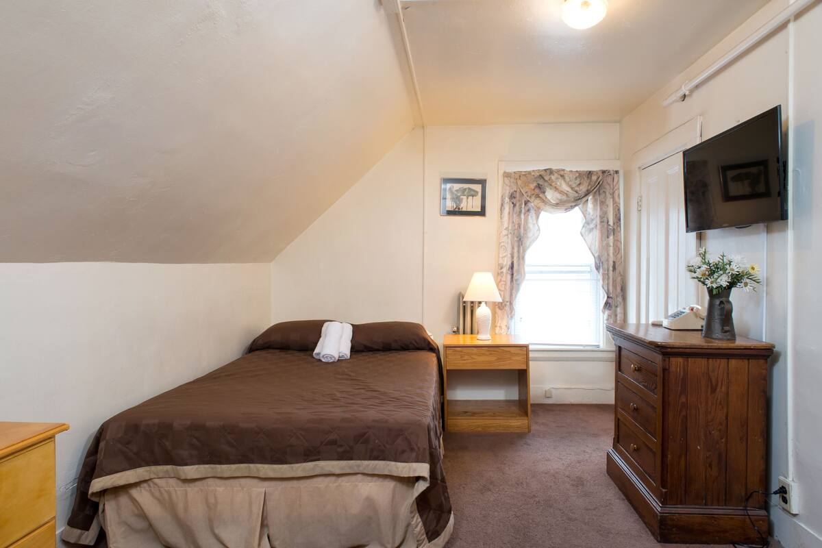 In-room safe, laptop workspace, iron/ironing board, cribs (free)