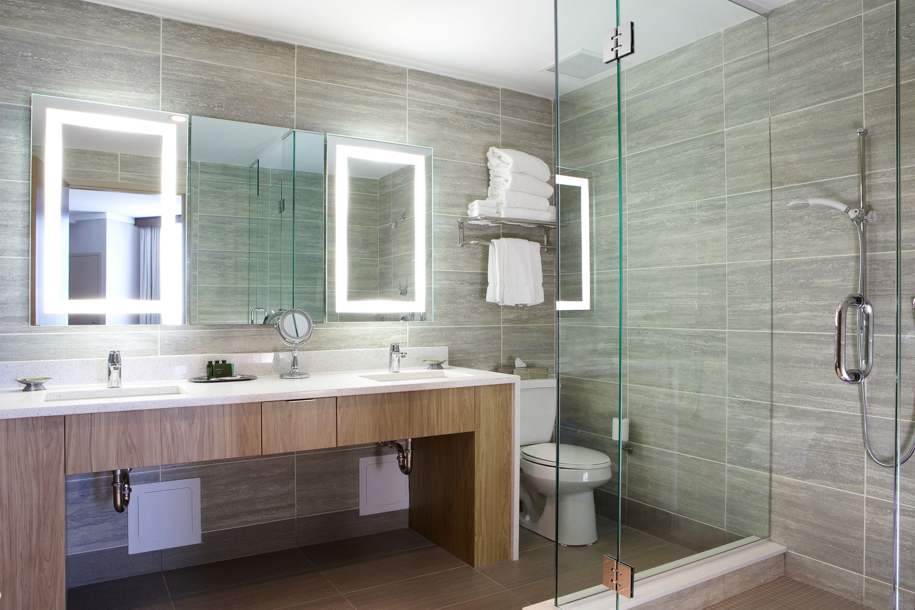 presidential suite, 1 king bed | bathroom | shower, designer toiletries, hair dryer, bathrobes