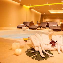 Salas de tratamiento para parejas, un sauna, una bañera de hidromasaje