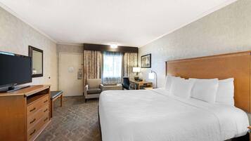 Pillowtop beds, laptop workspace, blackout drapes, iron/ironing board