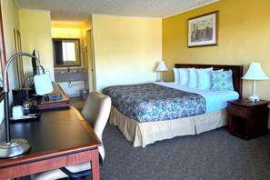 Room, 1 King Bed, Non Smoking | Desk, iron/ironing board, bed sheets - Lake Logan Inn Capital O Ohio (Logan)