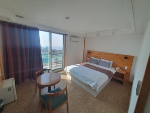 Premium bedding, pillowtop beds, blackout drapes, free WiFi