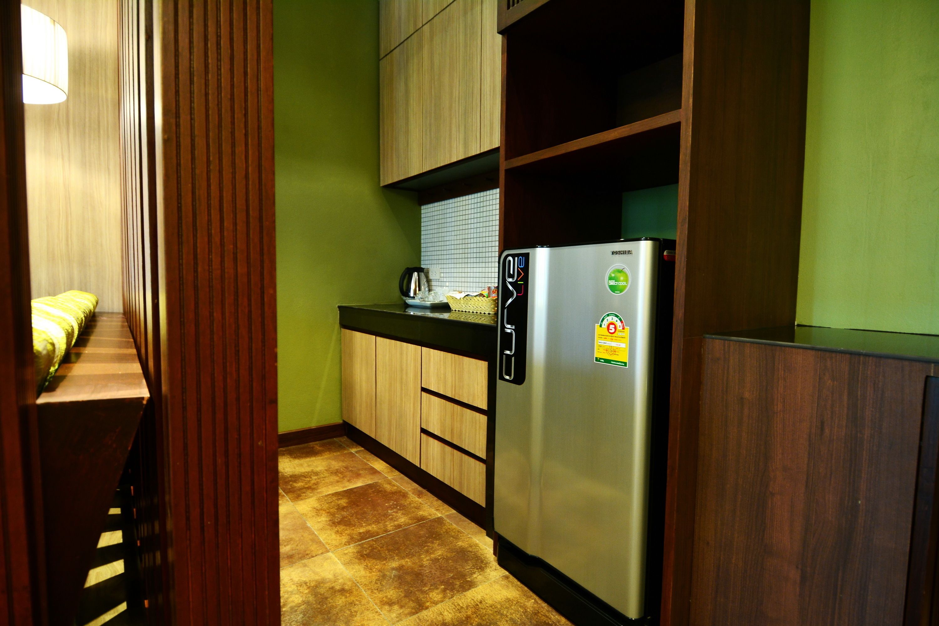 deluxe double room, 1 double bed | private kitchenette | fridge