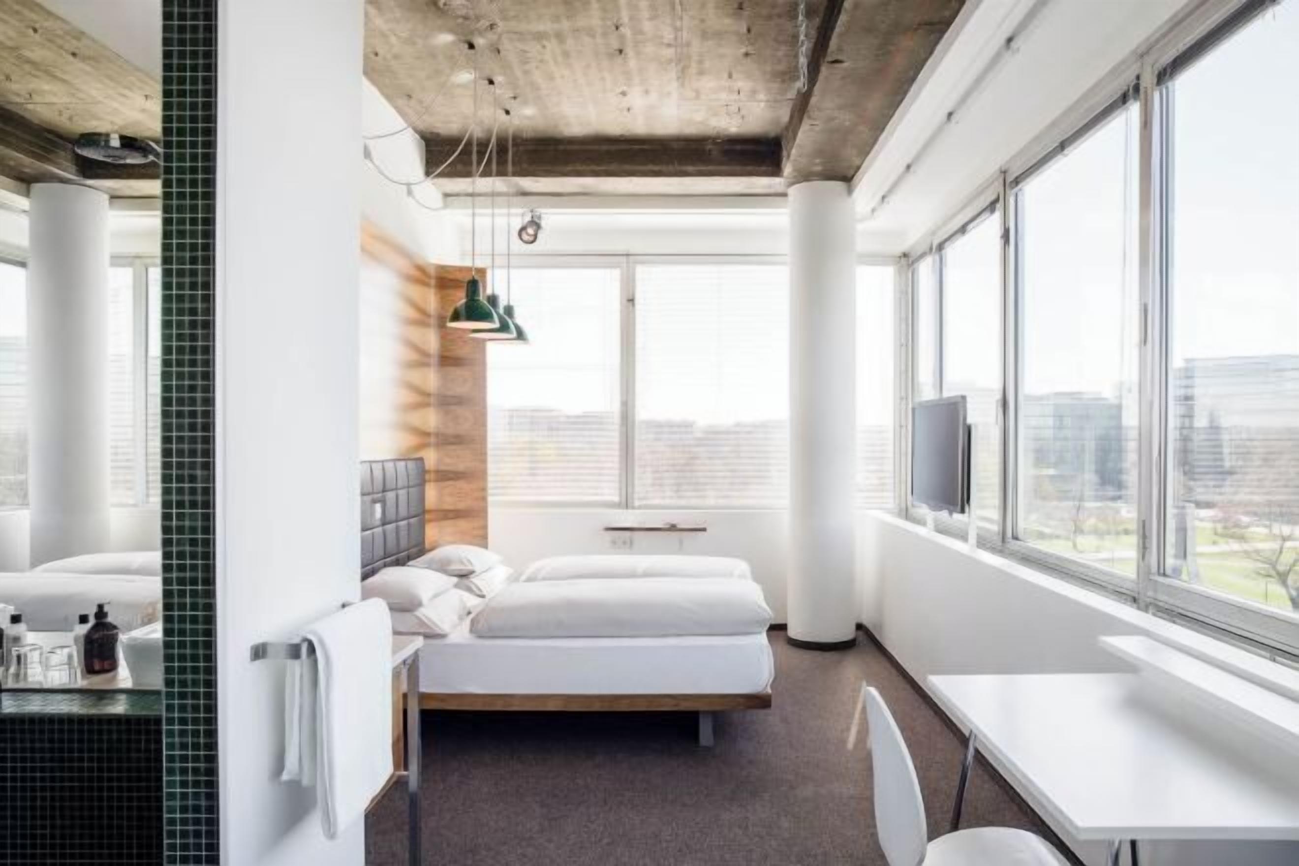 Hypo-allergenic bedding, pillow-top beds, in-room safe, soundproofing