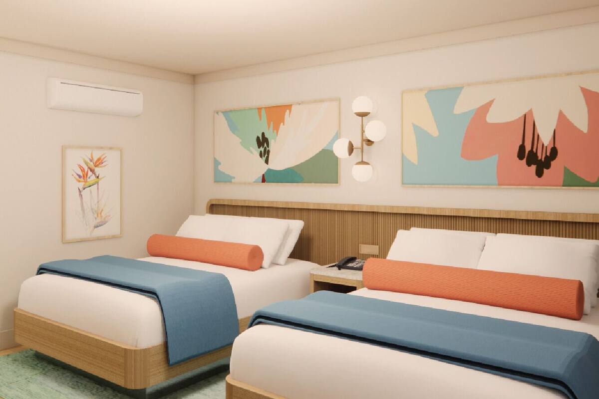 Deluxe Room, 2 Katil Kelamin (Double) | Peralatan tempat tidur premium, gebar bulu kapas, peti besi dalam bilik