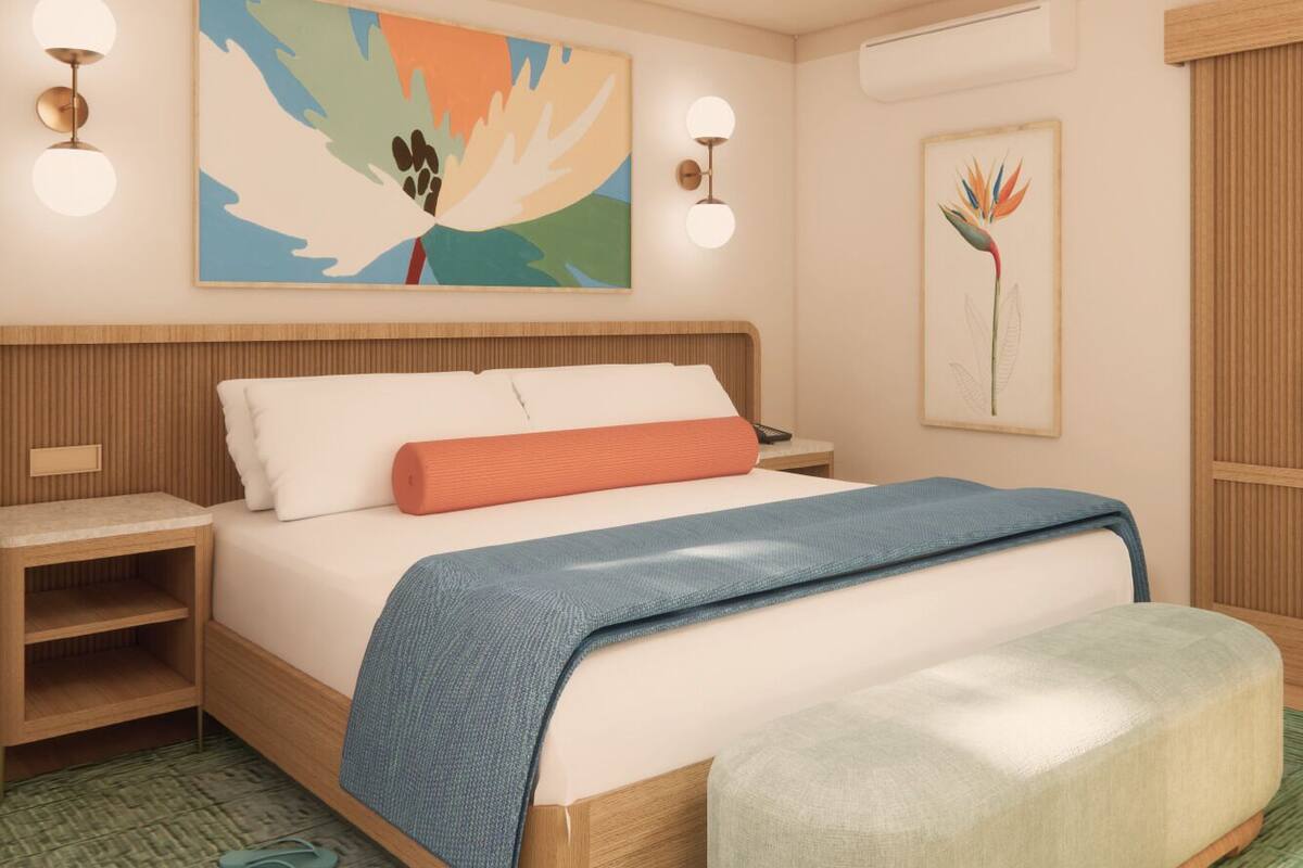 Peralatan tempat tidur premium, gebar bulu kapas, peti besi dalam bilik