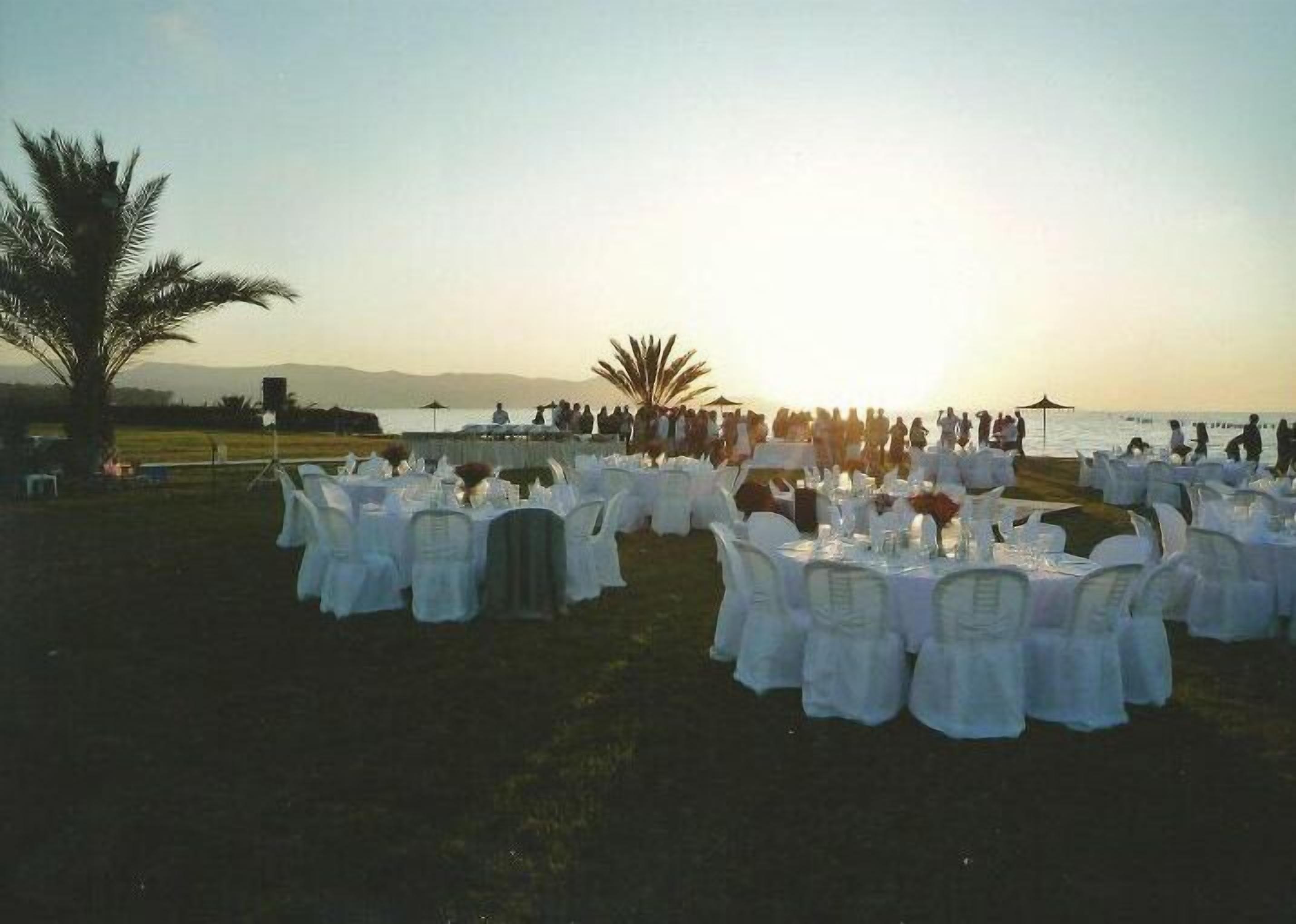 outdoor wedding area