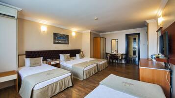 Premium bedding, minibar, in-room safe, laptop workspace