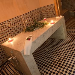 Turkish bath/hammam, body scrubs, detox wraps, massages