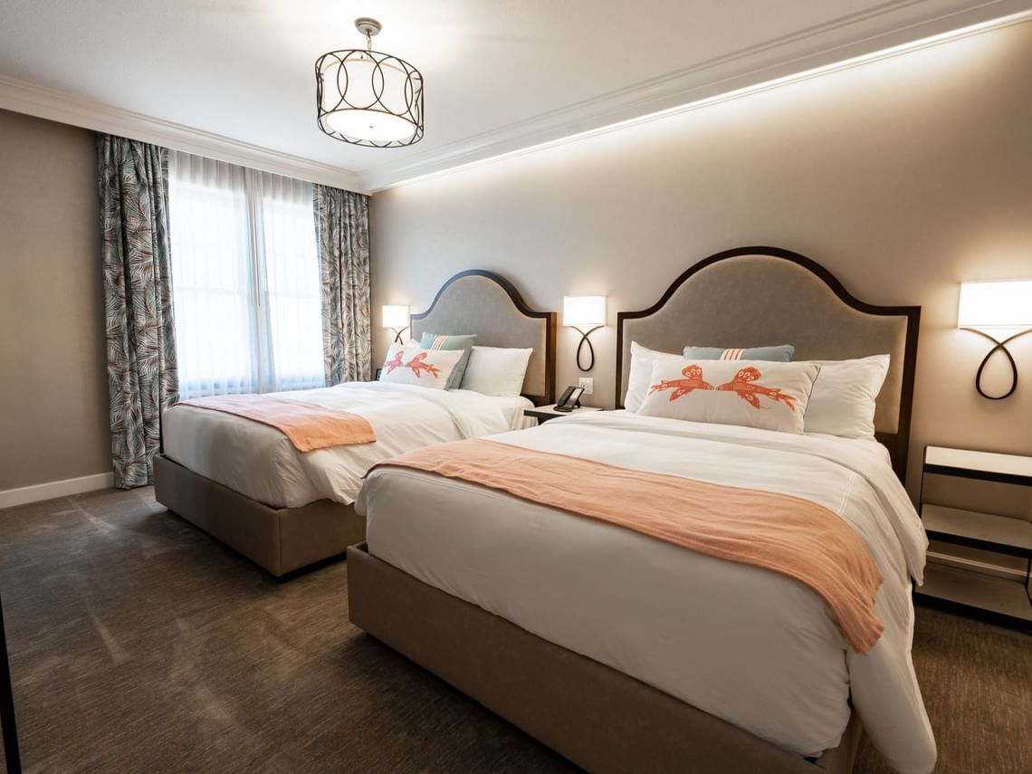 Habitación, 2 camas de matrimonio (ADA) | Sábanas italianas Frette, ropa de cama de alta calidad, caja fuerte