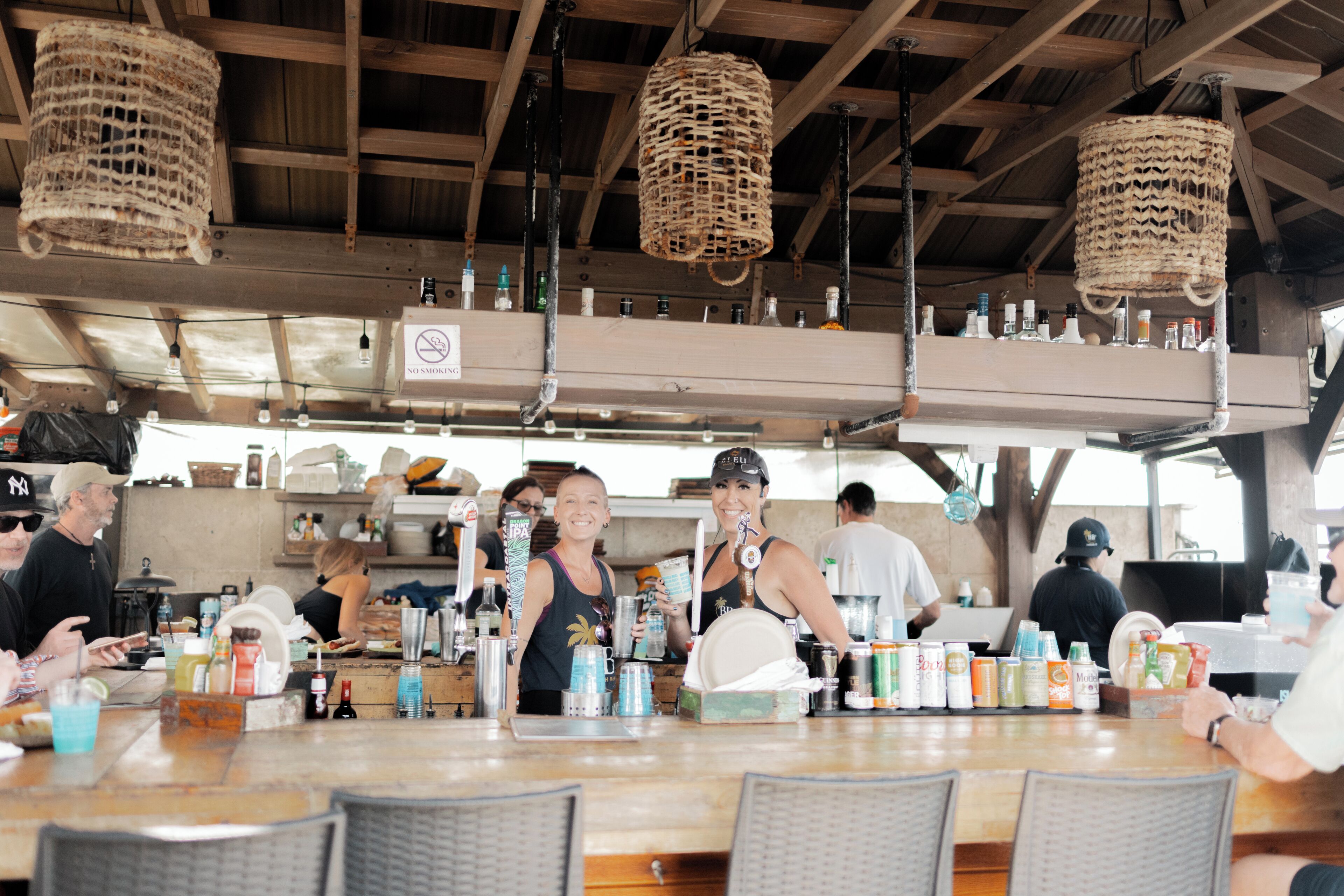 Lunch and dinner served, beach views 