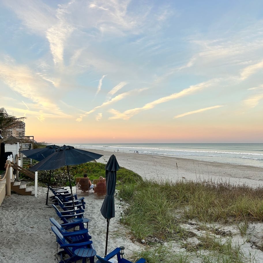 Private beach, beach bar