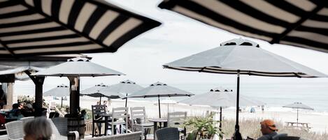 Lounas ja illallinen, näkymät rannalle