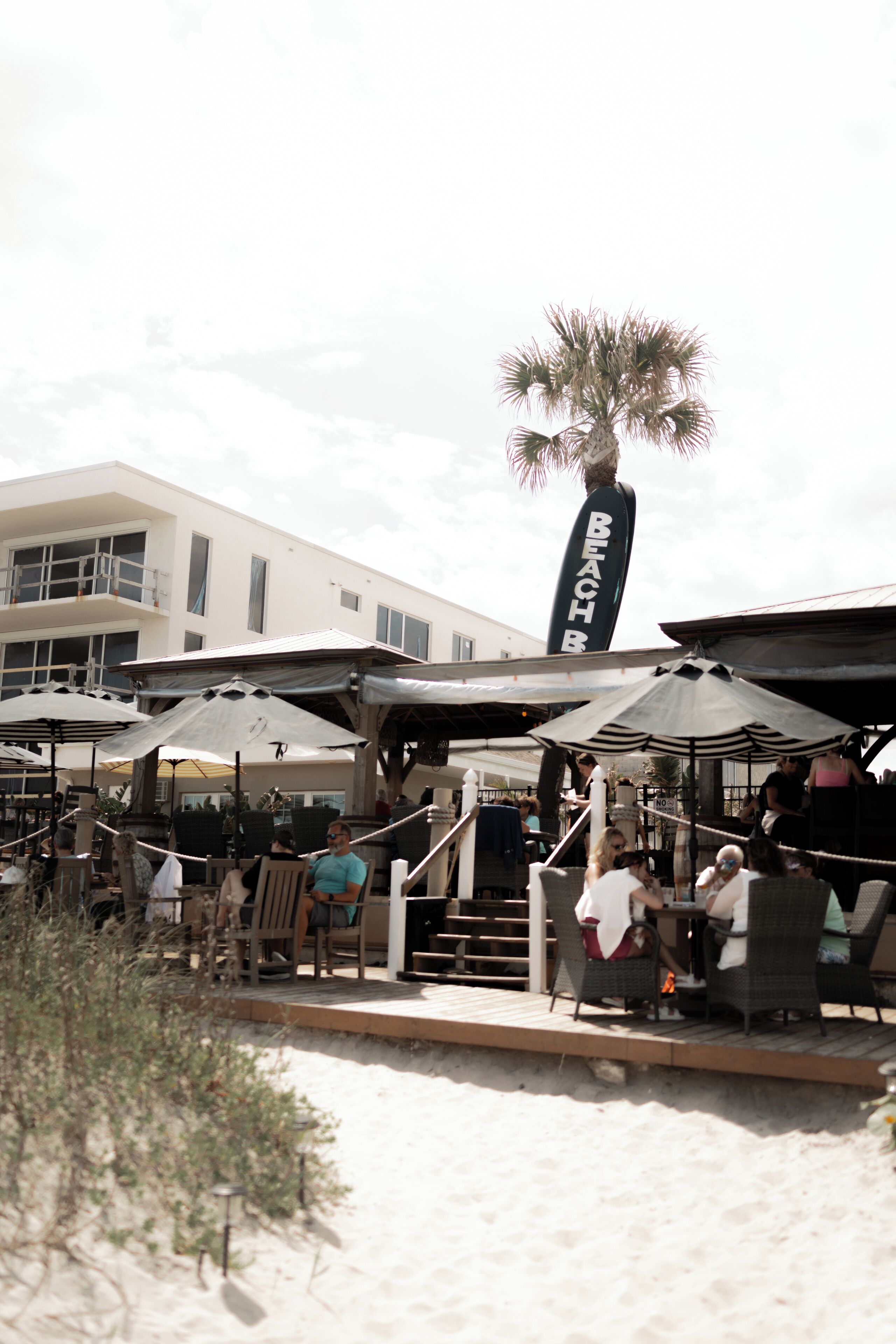 Lunch and dinner served, beach views 