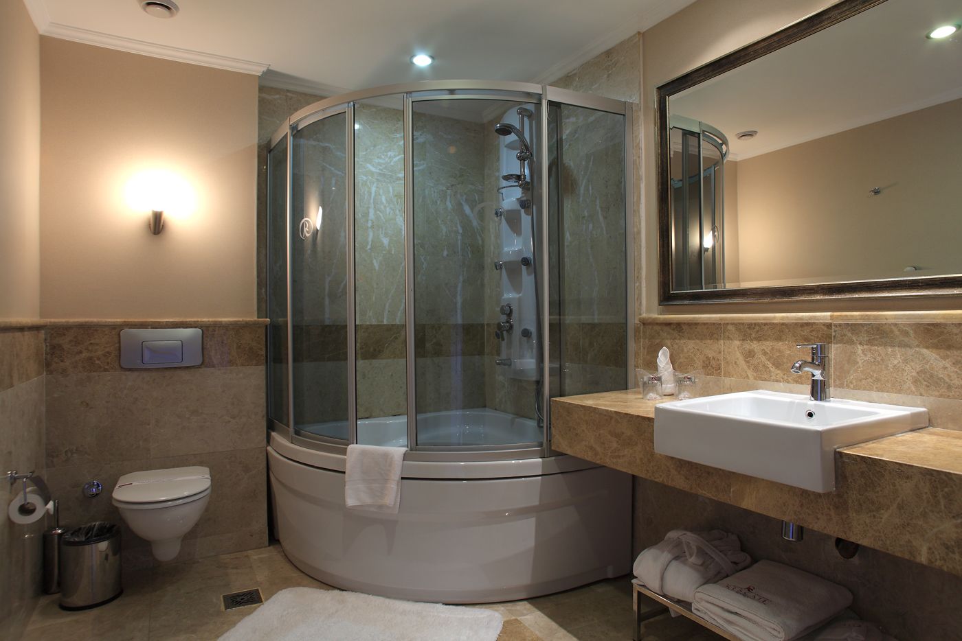 superior room | bathroom | shower, hair dryer