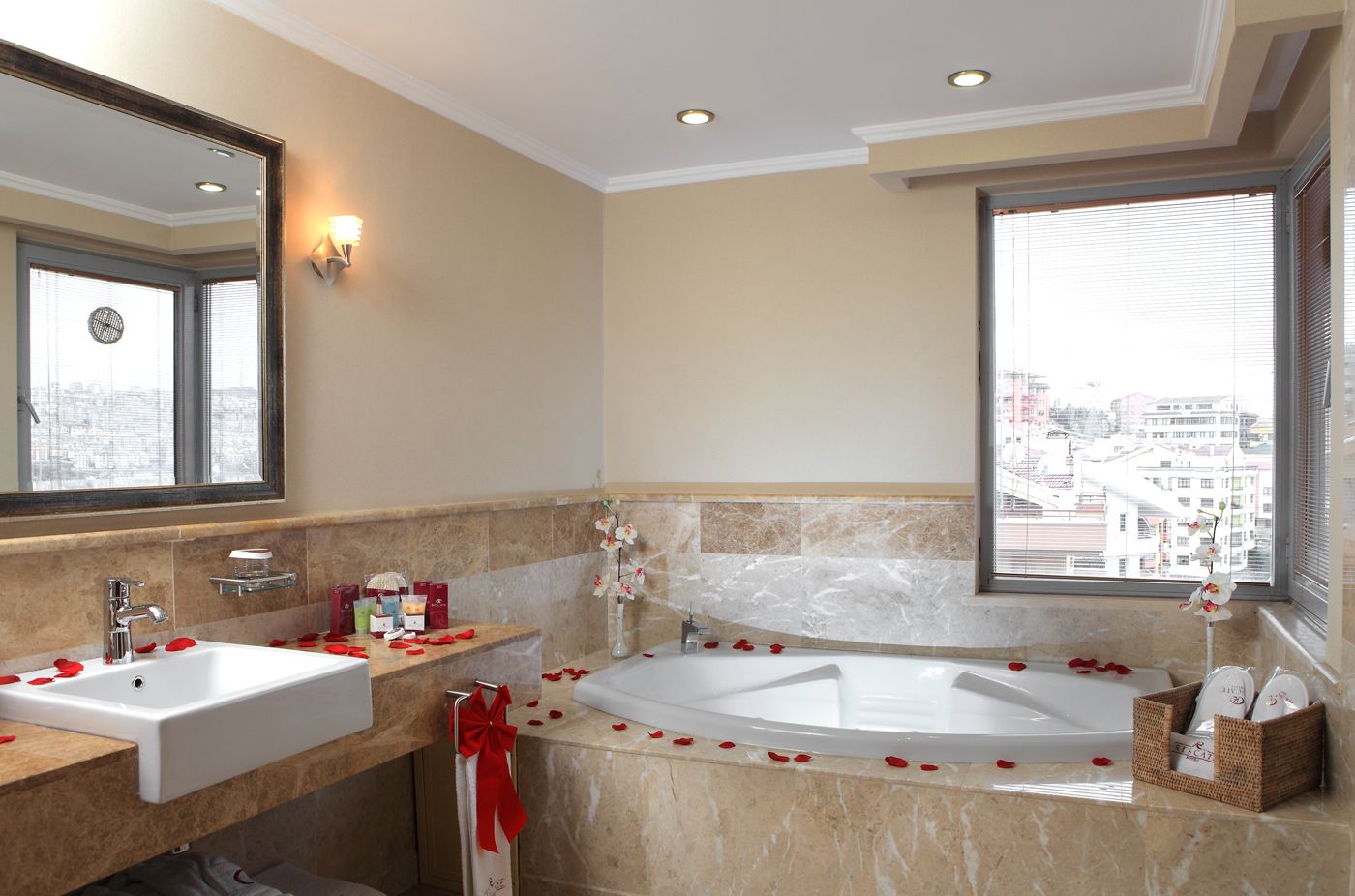 superior room | bathroom | shower, hair dryer