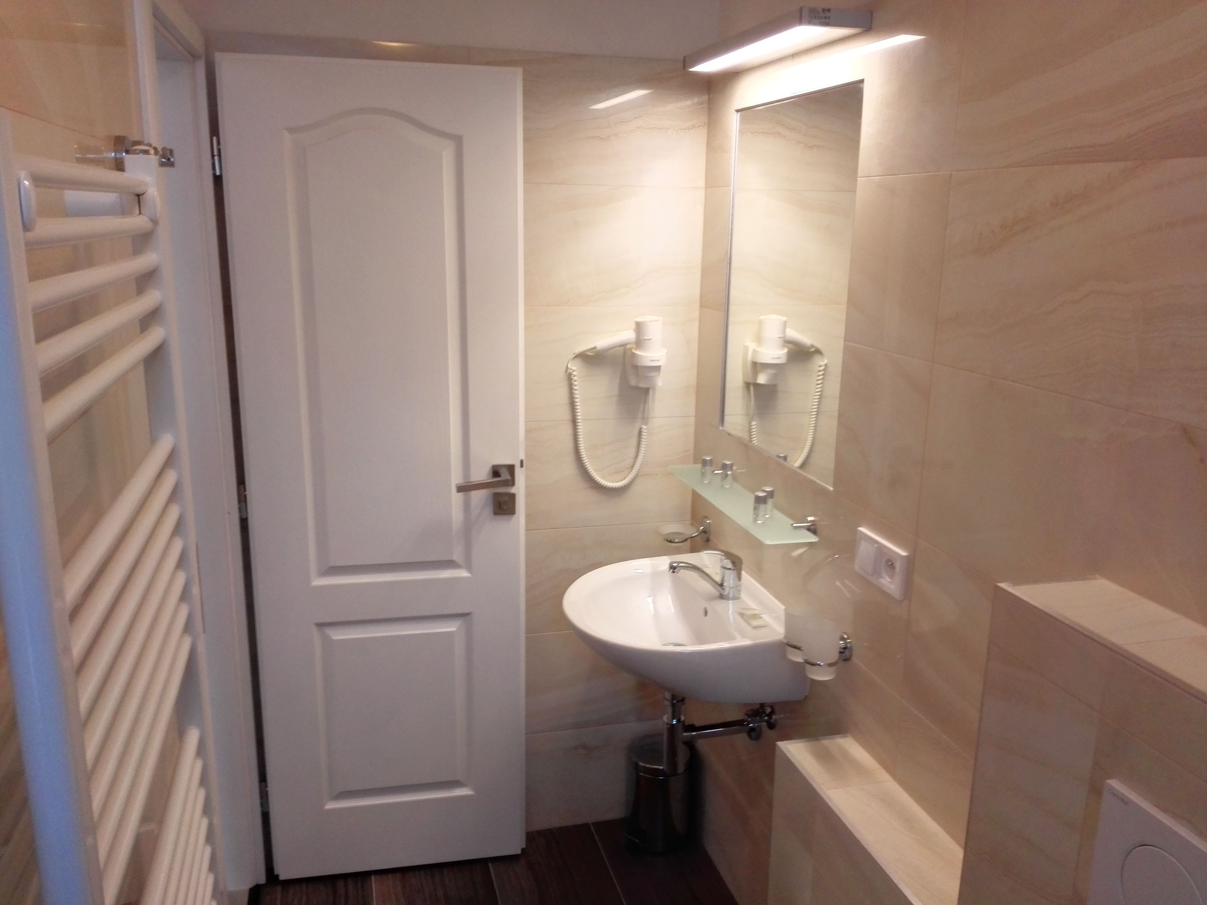 apartment, terrace | bathroom | shower, hair dryer, towels