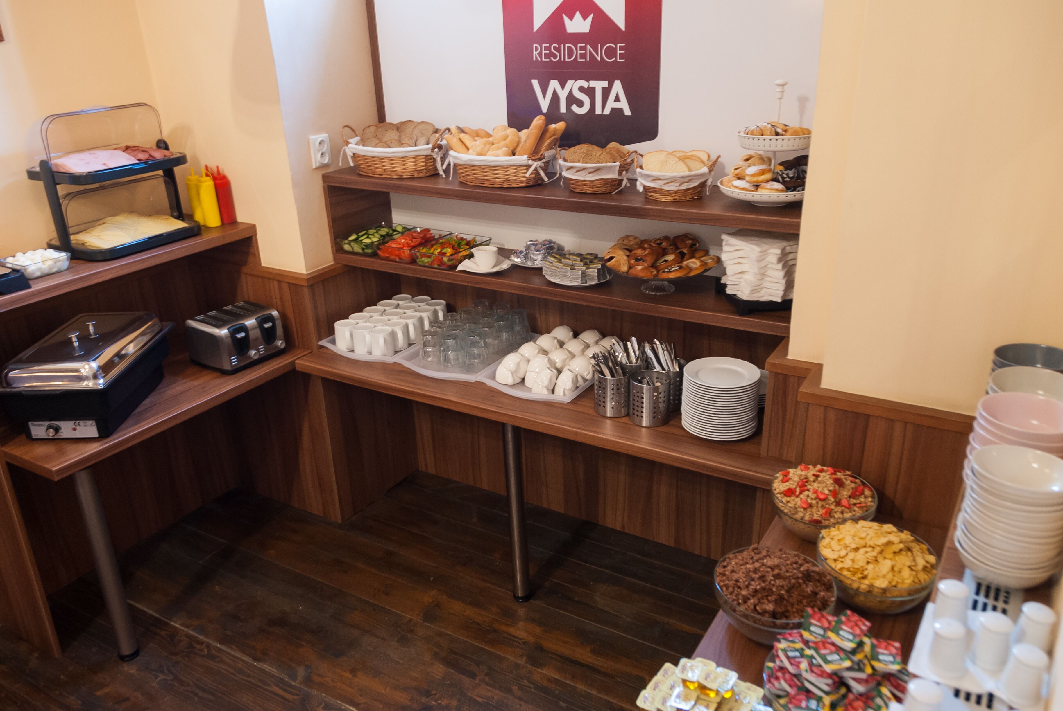 daily buffet breakfast (eur 4 per person)