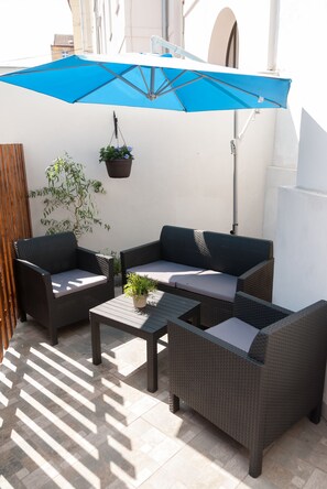 Apartment, Terrace | In-room safe, blackout drapes, soundproofing, iron/ironing board - Residence VYSTA (Prague)