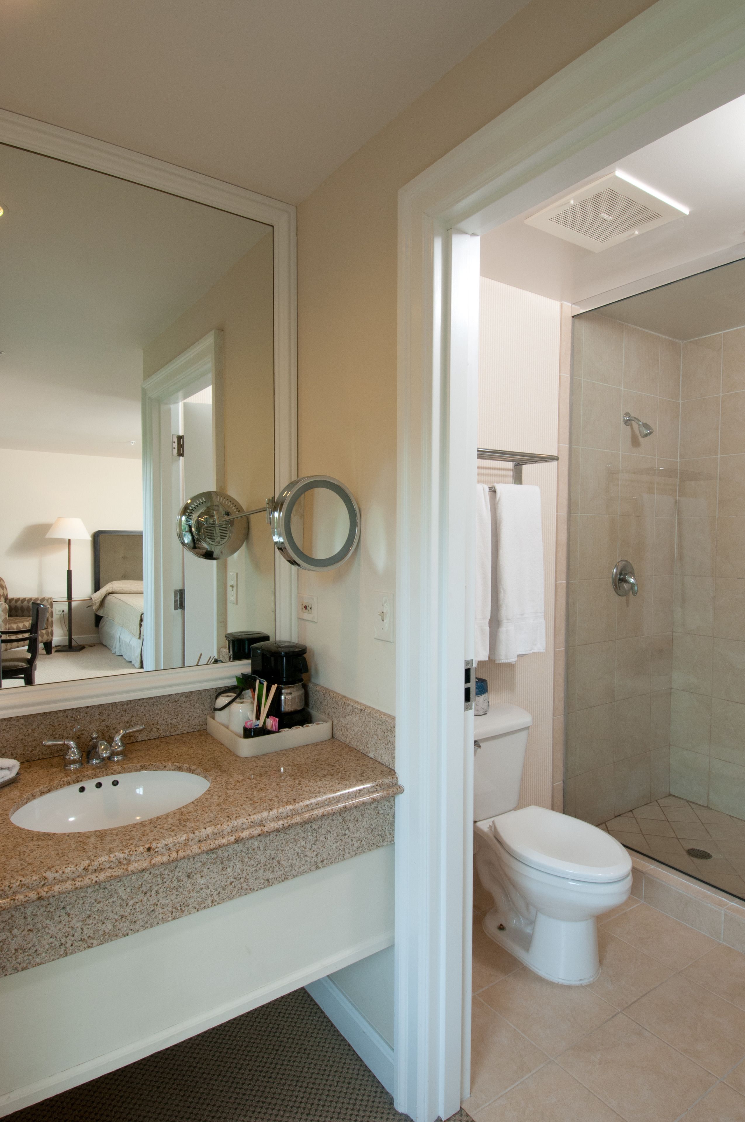 deluxe room, multiple beds | bathroom | shower, free toiletries, hair dryer, towels