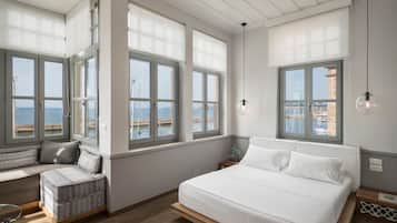 Junior Suite, 1 Queen Bed, Sea View, Sea Facing | Egyptian cotton sheets, premium bedding, down comforters