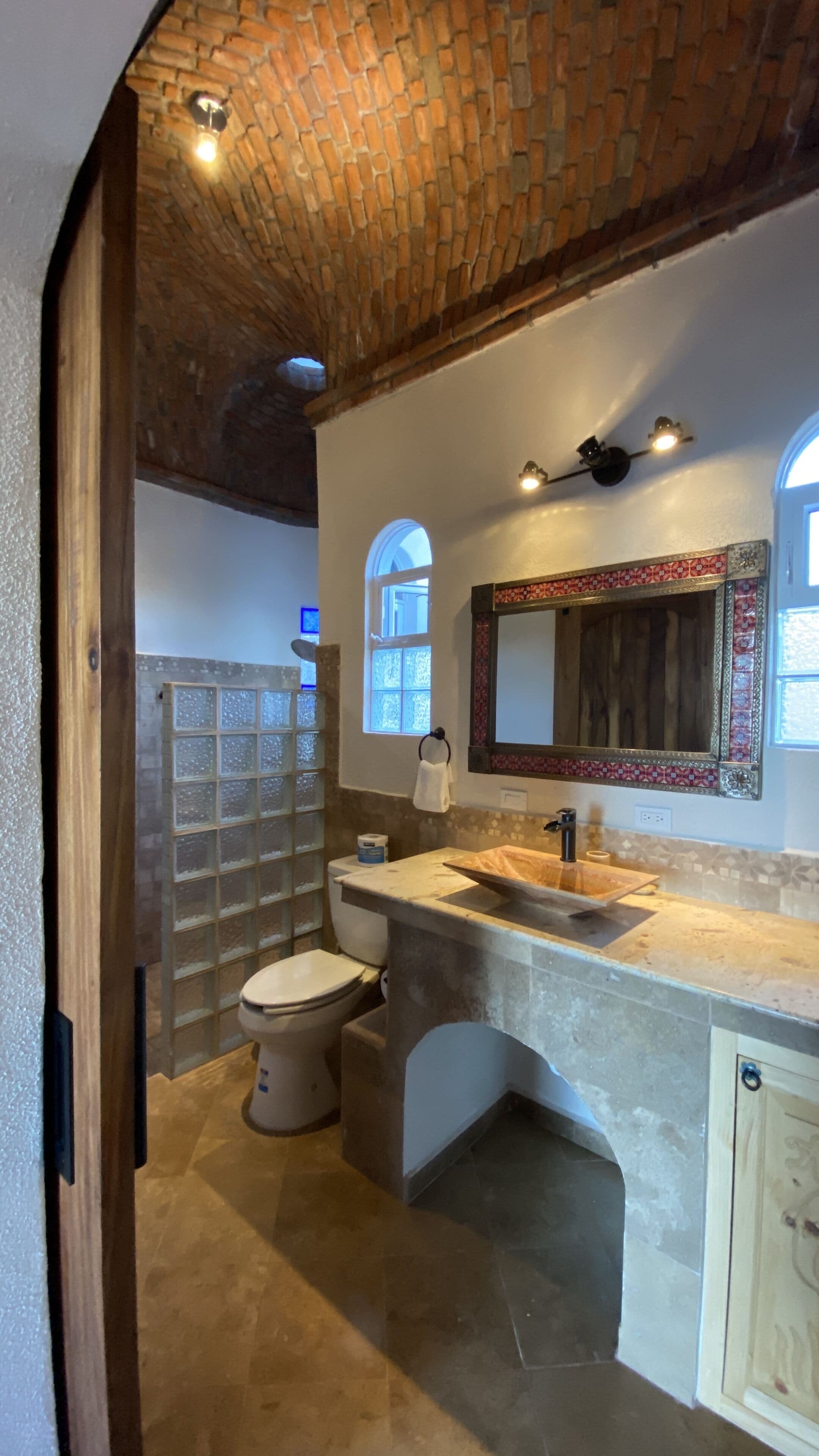 studio suite | bathroom | hair dryer, towels