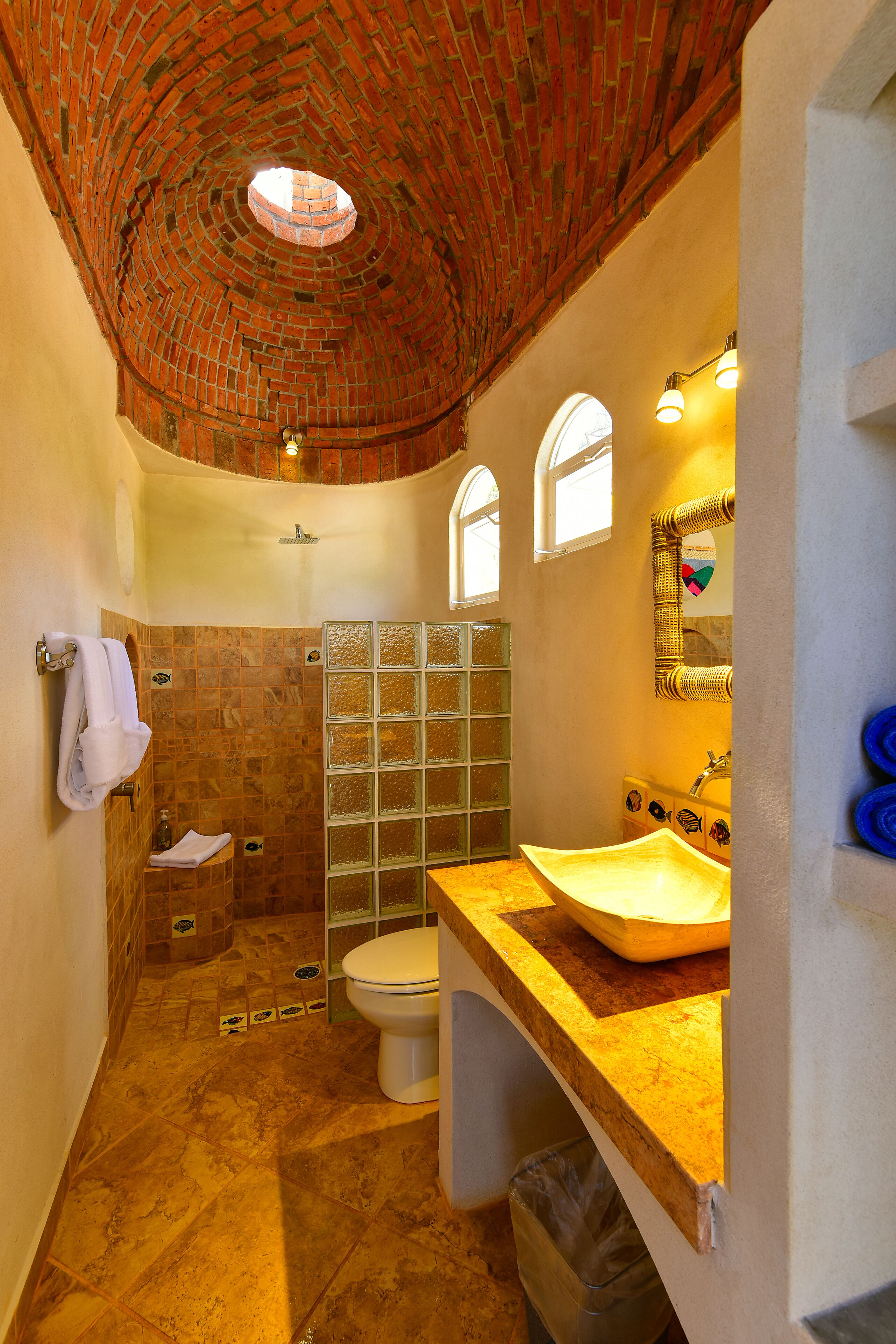 superior cabin, 1 king bed, terrace, ocean view | bathroom | hair dryer, towels