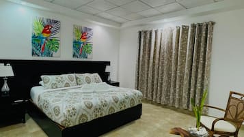 Couette en duvet d'oie, surmatelas, coffres-forts dans les chambres